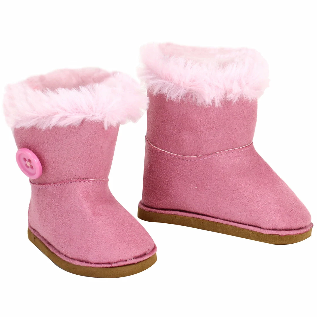 TeamsonUS Sophia's Winter Boots For 18" Dolls, Pink Kids