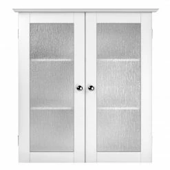 TeamsonUS Teamson Home Connor 2 Door Floor Cabinet With 3 Shelves, White