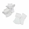 TeamsonUS Sophia's Ribbed Fold Over Cuff Crew Socks For 18" Dolls, White Kids