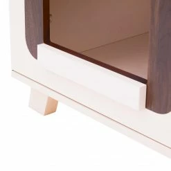 TeamsonUS Teamson Pets Daisy Elevated Vented Wooden Cat Litter Box Enclosure Side Table New