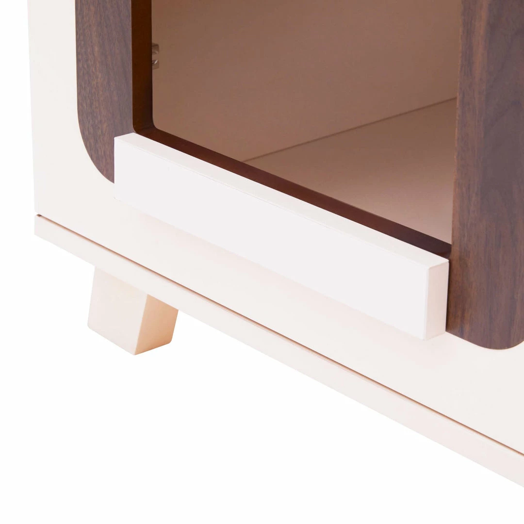 TeamsonUS Teamson Pets Daisy Elevated Vented Wooden Cat Litter Box Enclosure Side Table New