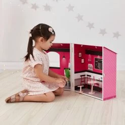 TeamsonUS Olivia's Little World Dreamland City Café Dollhouse, Pink