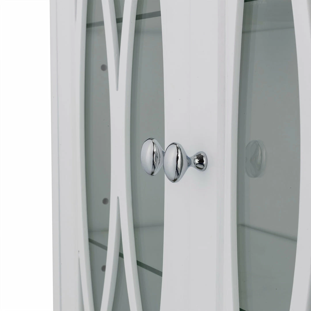 TeamsonUS Teamson Home Florence 2 Door Wooden Wall Cabinet With Adjustable Shelves, White