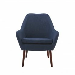TeamsonUS Teamson Home Divano Mid-Century Armchair With Solid Wood Legs, Teal Blue