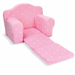 TeamsonUS Sophia's Polka Dot Pull-Out Chair Bed For 18'' Dolls, Pink Kids