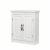 TeamsonUS Teamson Home St. James Wooden Wall Cabinet With 2 Shelves, White