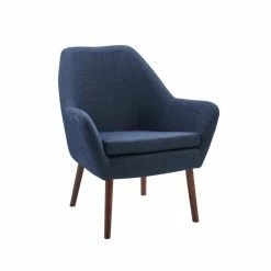 TeamsonUS Teamson Home Divano Mid-Century Armchair With Solid Wood Legs, Teal Blue
