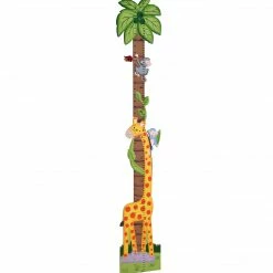 TeamsonUS Fantasy Fields Kids Wooden Sunny Safari Growth Chart, Multicolor