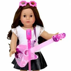 TeamsonUS Kids Sophia's Rock'n Roll Music Set With Guitar, Sunglasses And Microphone For 18