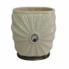 TeamsonUS Home Jemma White Ivory Waste Basket