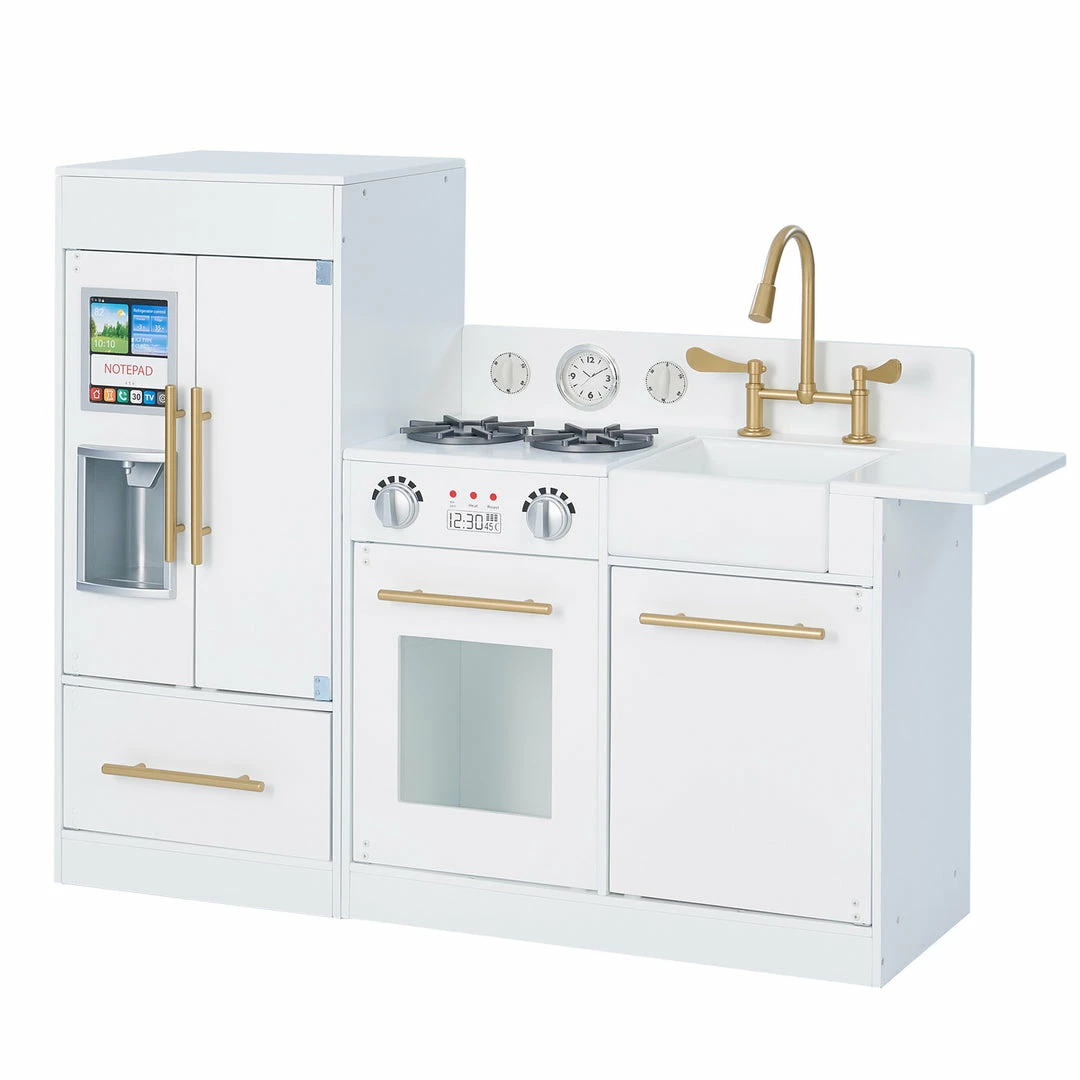 TeamsonUS Teamson Kids - Little Chef Chelsea Modern Play Kitchen - White / Gold