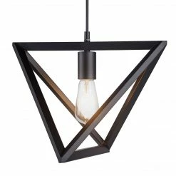 TeamsonUS Teamson Home Armonia Geometric Pendant Lamp, Black