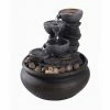 TeamsonUS Teamson Home Tabletop Fountain With LED Light, Stone Gray