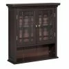 TeamsonUS Teamson Home Neal Wooden 2 Door Wall Cabinet, Dark Espresso