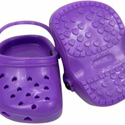 TeamsonUS Kids Sophia's Set Of 2 Purple And Teal Garden Clog Shoe For 18