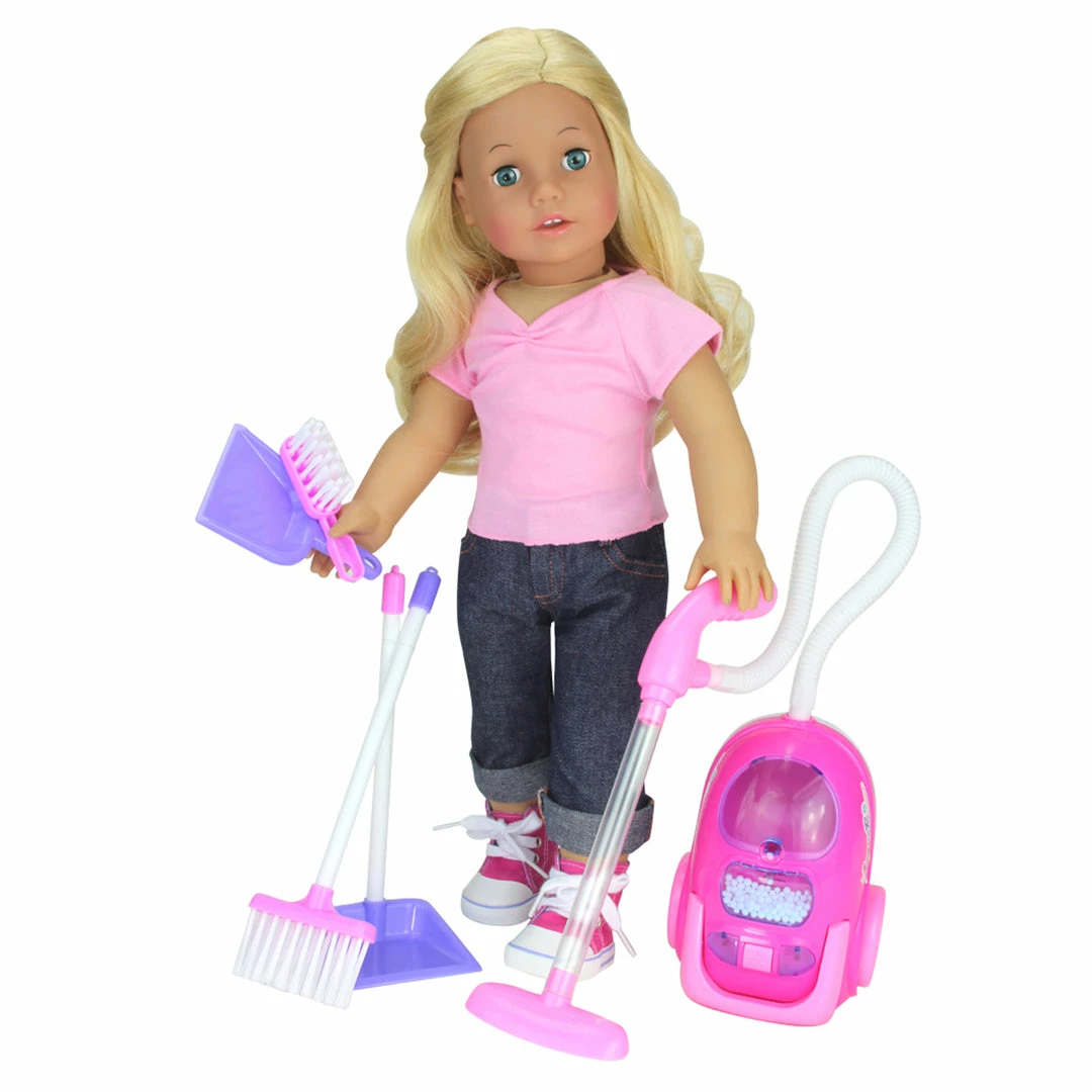 TeamsonUS Sophia's Vacuum Cleaner Set For 18" Dolls, Pink Kids