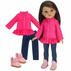TeamsonUS Kids Sophia's 3 Piece Winter Outfit With Boots For 14.5