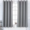 TeamsonUS Teamson Home 63" Lamia Premium Solid Insulated Thermal Blackout Window Curtain Panels With Grommets, Fossil Gray