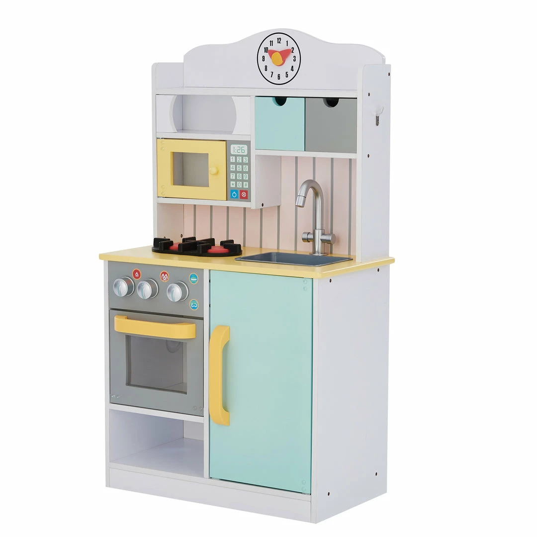 TeamsonUS Teamson Kids - Little Chef Florence Classic Play Kitchen - White/Green & Yellow