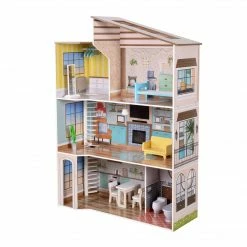 TeamsonUS Olivia's Little World Wooden Dreamland Mediterranean Dollhouse Set