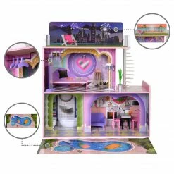 TeamsonUS Olivia's Little World Kids Wooden Dreamland Sunset 3-Level Dollhouse Set New