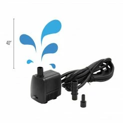 TeamsonUS Teamson Home, Energy Efficient Water Pump With 6' Cable 119 GPH, Black