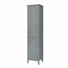 TeamsonUS Teamson Home Mercer Mid Century Modern Linen Tower Storage Cabinet With Two Doors, Gray