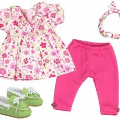 TeamsonUS New Sophia's 8 Pc Set Outfit, Headband And Shoes For Two 15