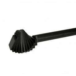 TeamsonUS Teamson Home Decorative Window Curtain Rod With Abstract Finial, Black