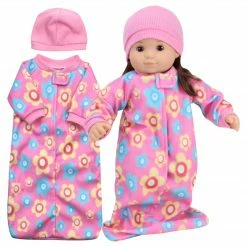 TeamsonUS Sophia's 2 Piece Sleep Sack And Hat Set For 15" Dolls, Pink Kids