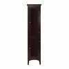 TeamsonUS Teamson Home Glancy Wooden Tall Tower Cabinet With Storage, Dark Brown