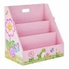 TeamsonUS Fantasy Fields Kids Painted Wooden Magic Garden 3-Tiered Bookshelf, Pink