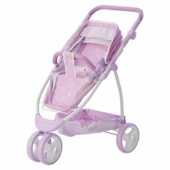 TeamsonUS Olivia's Little World Twinkle Stars Princess 2-in-1 Baby Doll Stroller, Purple