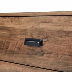 TeamsonUS Teamson Home Brooklyn Sideboard With Storage Plus Metal Legs And Handles, Brown