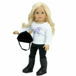TeamsonUS Sophia's 4 Piece Horseback Riding Outfit With Riding Boots Set For 18'' Dolls, Black Kids