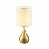 TeamsonUS Teamson Home Sarah 15" Modern Metal Table Lamp With Touch Switch And Cream Shade, Polished Brass