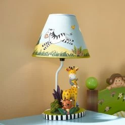 TeamsonUS Fantasy Fields Kids Sunny Safari Table Lamp, Multicolor