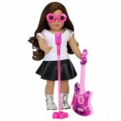 TeamsonUS Kids Sophia's Rock'n Roll Music Set With Guitar, Sunglasses And Microphone For 18