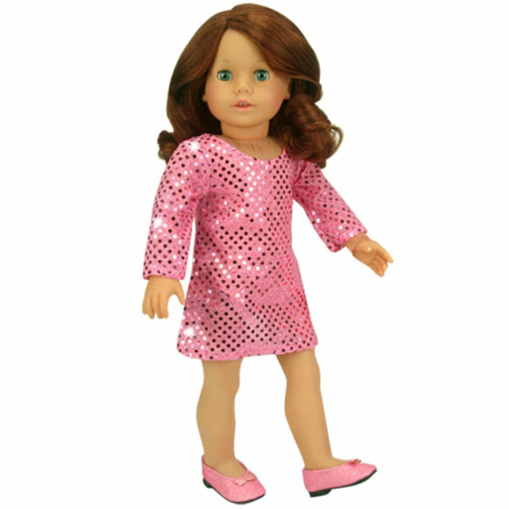 TeamsonUS Sophia's Pink Glitter Dress Shoes Accessory For 18" Dolls Kids