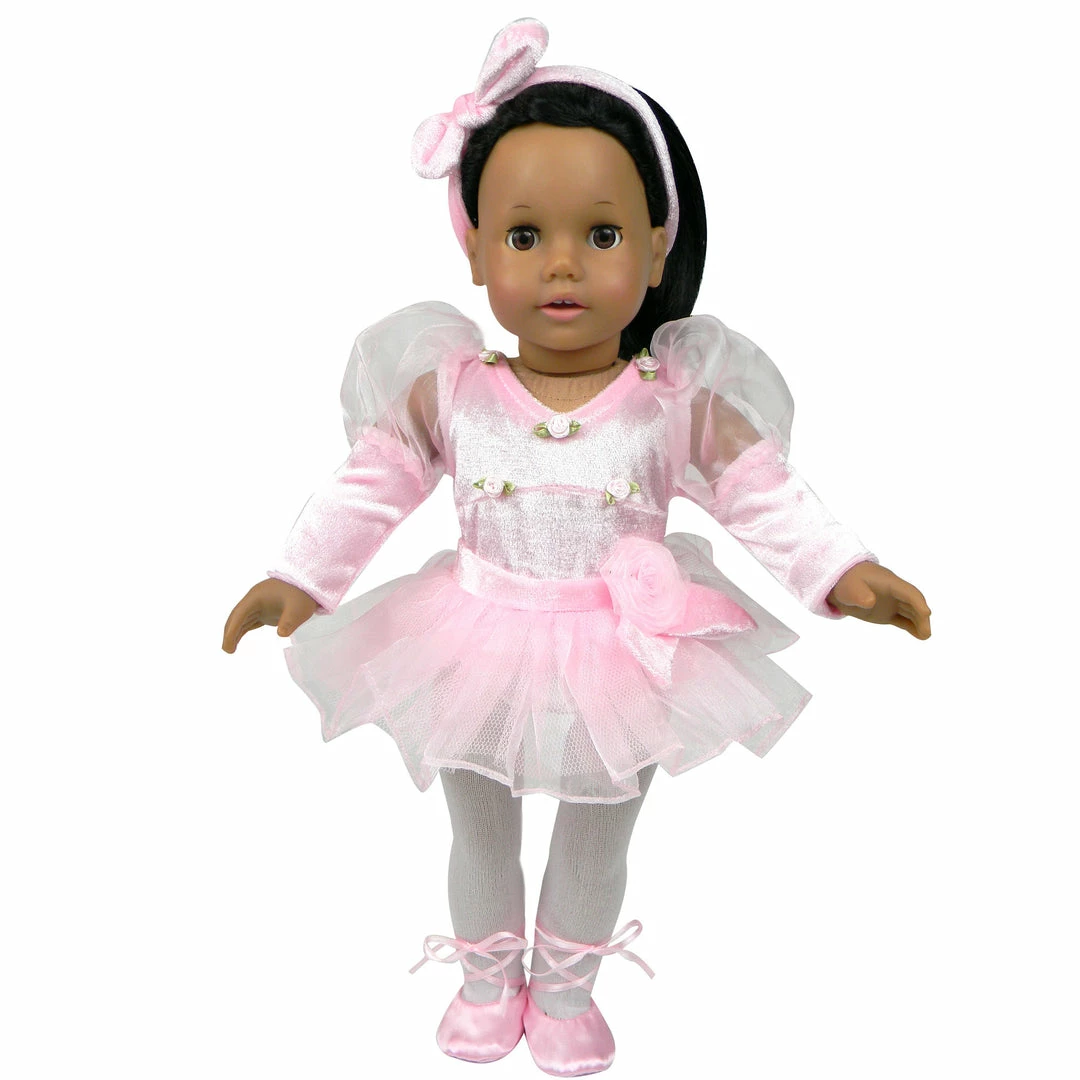 TeamsonUS Sophia's 5 Piece Ballet Recital Costume Set For 18'' Dolls, Pink