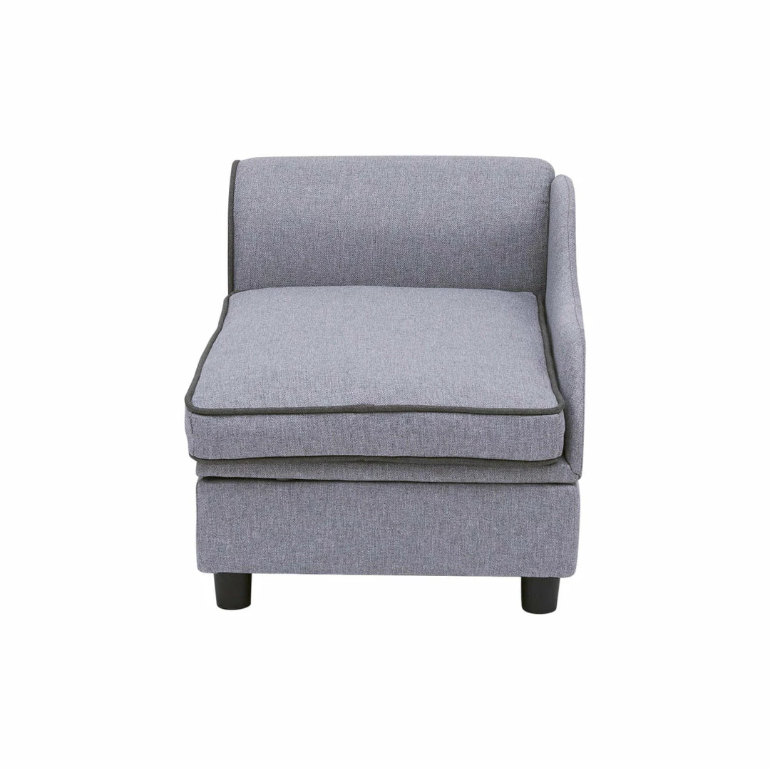 TeamsonUS Teamson Pets Chaise Lounge Dog Bed With Storage For Small And Medium Dogs, Gray