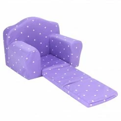 TeamsonUS Sophia's Polka Dot Pull-Out Chair Bed For 18'' Dolls, Purple Kids
