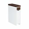 TeamsonUS Teamson Home Narrow Cabinet With Drawers And Tray 6.5" L X 24.5" H, White/Brown