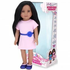 TeamsonUS Sophia's Posable 18" All Vinyl Dark Brown Hair Doll "Brooklyn" With Brown Eyes Kids