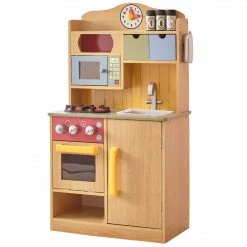TeamsonUS Teamson Kids - Little Chef Florence Classic Play Kitchen - Wood Grain