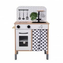 TeamsonUS Teamson Kids Little Chef Philly Modern Wooden Kitchen Playset, White/Natural