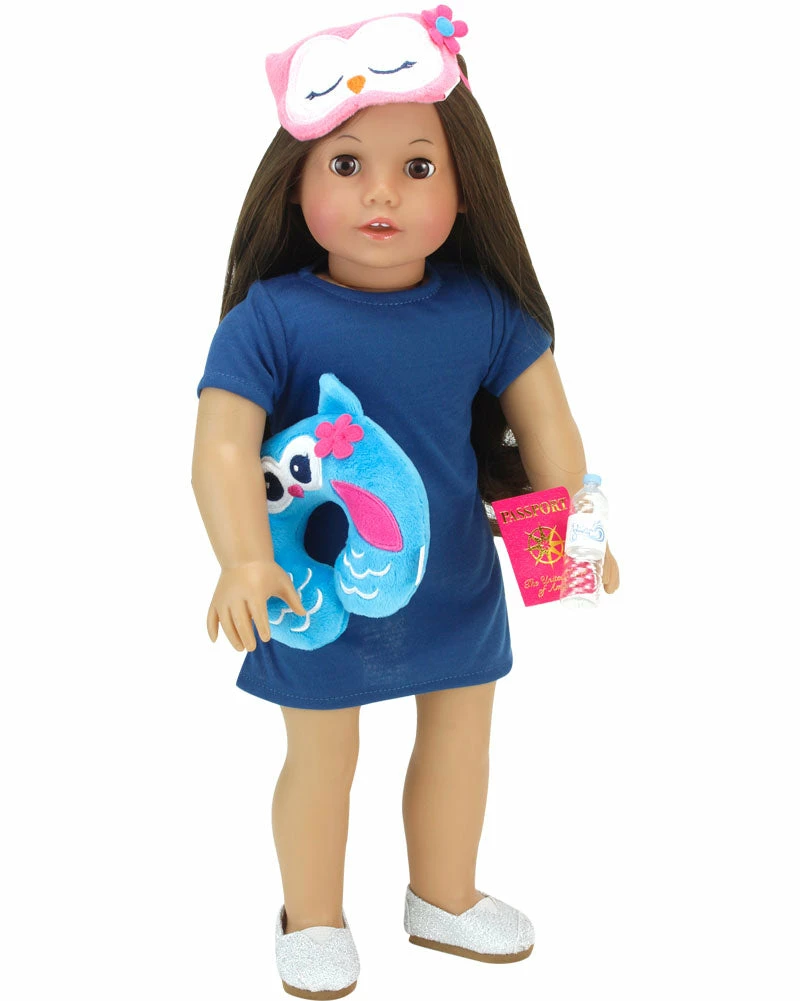 TeamsonUS Sophia's Travel Accessories Plus Suitcase Set For 18" Dolls