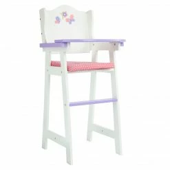 TeamsonUS Olivia's Little World Little Princess Kids Baby Doll High Chair, Purple