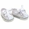 TeamsonUS Sophia's White Canvas Sneaker Shoes With Laces For 18" Dolls