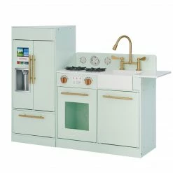 TeamsonUS Teamson Kids - Little Chef Chelsea Modern Play Kitchen - Mint / Gold